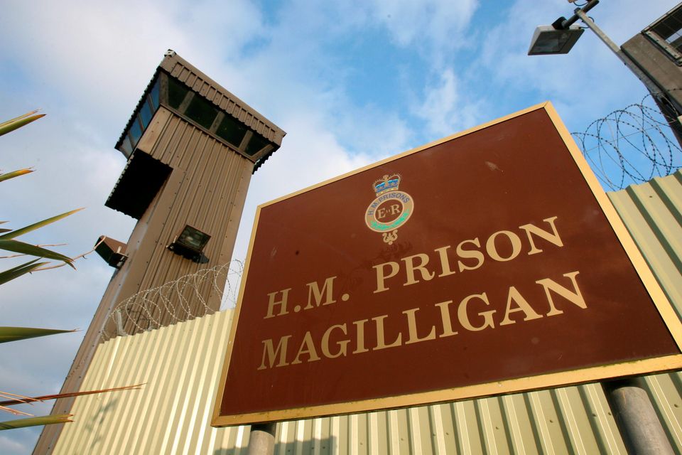 File photo dated 18/12/07 of a as sign at Magilligan Prison Photo: Paul Faith/PA Wire...A